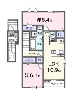 アクティフ浦上Ⅱ【201号室】の間取り