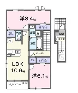 アクティフ浦上Ⅱ【202号室】の間取り