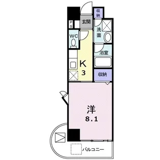 シューテル宝町【506号室】の間取り