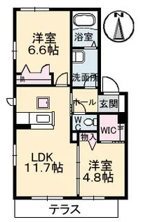オーパスワン【102号室】の間取り