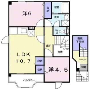 サンハイムE【201号室】の間取り