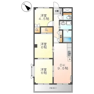 カームネスト【305号室】の間取り