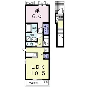 フィールド・サンC【205号室】の間取り