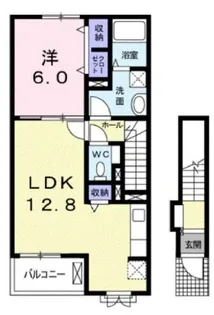 2LDKの間取り画像