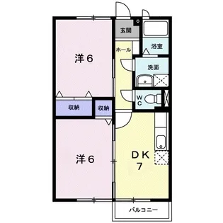 サンフォルムMarkⅡ【102号室】の間取り
