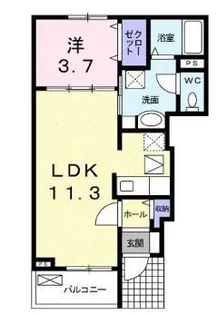 メルヘンクローバー【102号室】の間取り