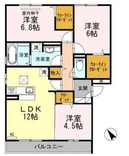 コンフォール【301号室】の間取り