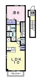 エヴァD【203号室】の間取り