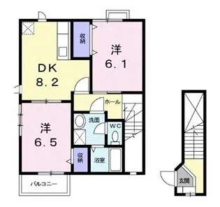 ガーデンハウスB【201号室】の間取り