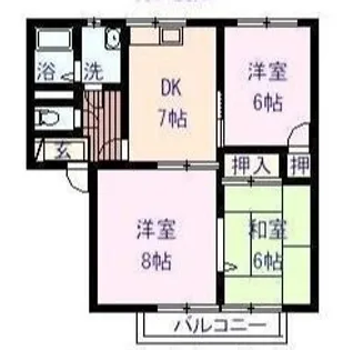 ラフォーレ壱番館【201号室】の間取り