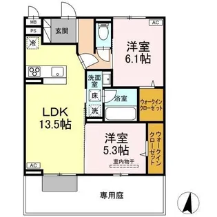 D-ROOMフィオーレ【103号室】の間取り