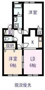 メモリーズホームB【202号室】の間取り