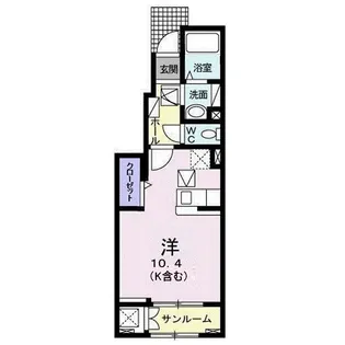 グッドラック【102号室】の間取り