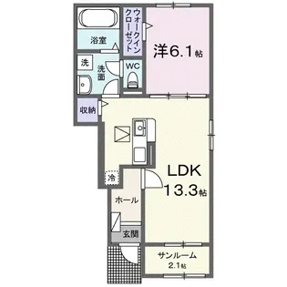 カーサ・ラッフィナートⅡ B【104号室】の間取り