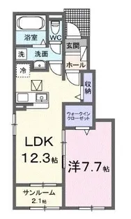 ベル ルミエールⅠ【104号室】の間取り