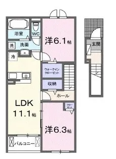 ベル ルミエールⅠ【203号室】の間取り