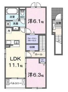 ベル ルミエールⅠ【204号室】の間取り