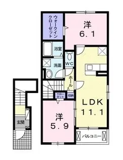 エスポワール【204号室】の間取り