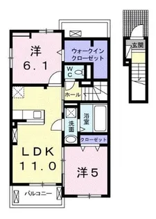 ローズコリーヌB【203号室】の間取り