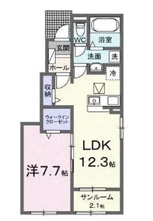 ベル ルミエールⅡ【101号室】の間取り