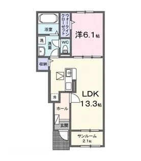 今津町アパート【104号室】の間取り