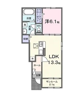 今津町アパート【105号室】の間取り