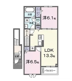 今津町アパート【204号室】の間取り