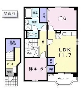 サンロード福山B【101号室】の間取り