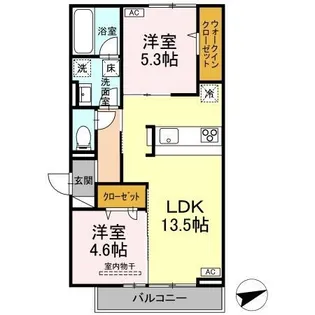D-residence東手城【103号室】の間取り