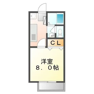 パルハウス御幸 A棟【102号室】の間取り