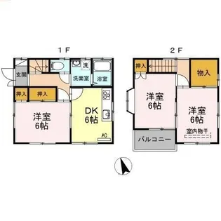 広島県福山市川口町5-12-5-8【一戸建】の間取り