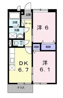 サンフォルムMarkⅡ【103号室】の間取り