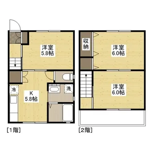 サザンピュア【1D号室】の間取り