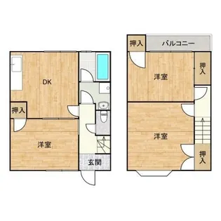 広島県福山市津之郷町津之郷810-1【テラスハウス】の間取り