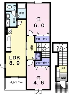 オアゾ芦水館A【201号室】の間取り