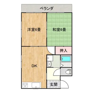サンコーポ松岡2番館【302号室】の間取り