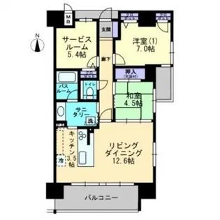 アルファステイツ福山駅前Ⅱ【1004号室】の間取り
