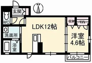 アミーチ【202号室】の間取り