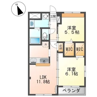 グランコスモA【301号室】の間取り