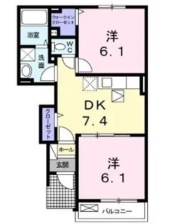 フォーチュンプレイス【102号室】の間取り