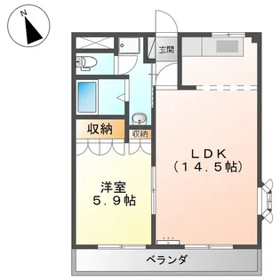 HAMAステイツ弐番館【301号室】の間取り