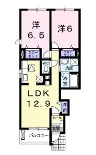 エヴァーグリーンA【101号室】の間取り