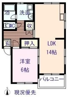 コーポ清水Ⅱ【102号室】の間取り