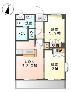 アサヒ【201号室】の間取り