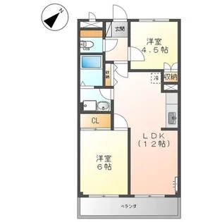 エルトハイムS【105号室】の間取り