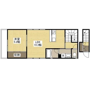 アイキューブ霞【202号室】の間取り