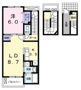 モンレーブM【305号室】の間取り
