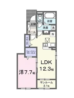 門田町アパート【101号室】の間取り