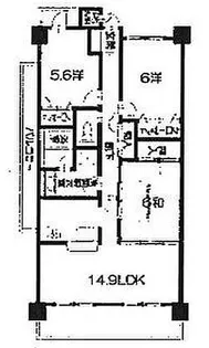 アルファステイツ南蔵王【601号室】の間取り