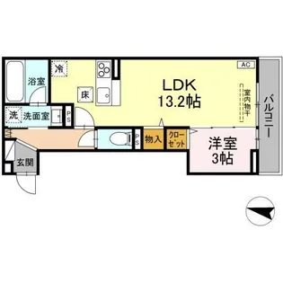 ベルヴィオラ西深津【103号室】の間取り